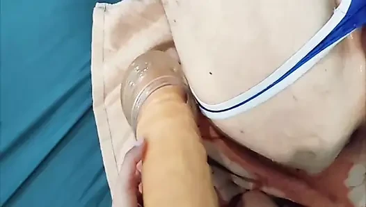 Pov.majikan dominan ngentot pantat budak seksnya pakai strap-on ukuran raksasa