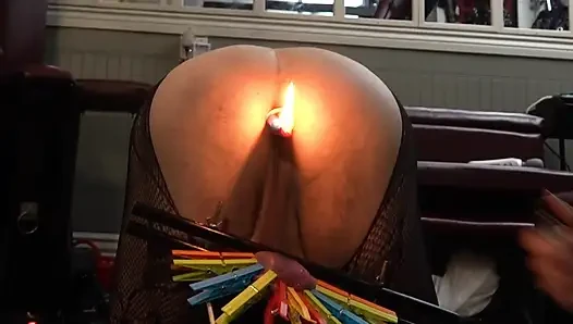 Ball Vice Humbler ve Clothespin CBT ile Lady Diva Cane'in zindanında ateşli ağda