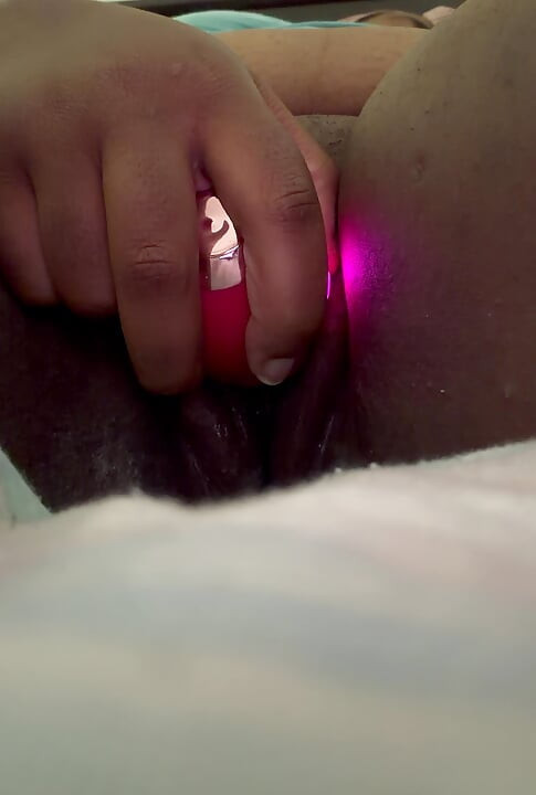 Young Hot Ebony using Vibrators