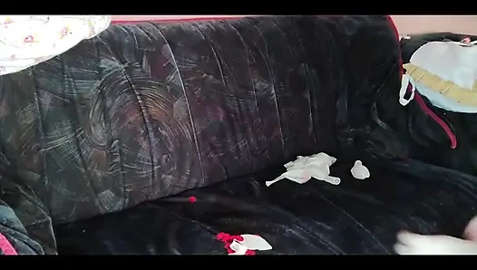 Knallende konfetti steigt mit meinem arsch auf