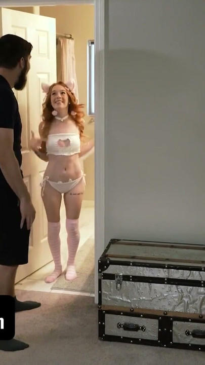 Exxxtra Small - Tiny Redhead Babe Strips Her Cosplay Costume To Fuck Her Boyfriend's Big Dick | Clip 1