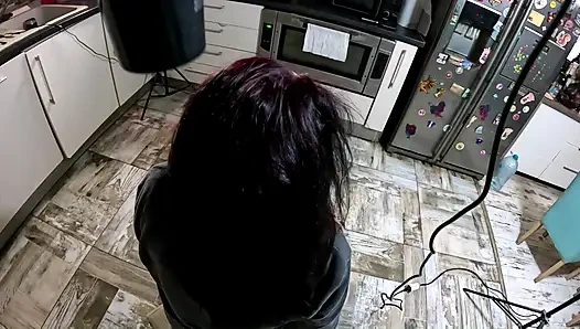 Bathrobe MILF Hair Drying And Brushing Blowjob With Cum In My Hair