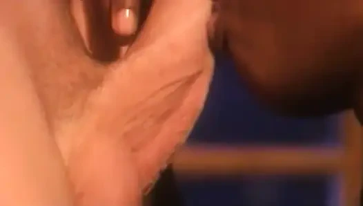 Shaved Pussy Young Black Girl Can't Get Enough Big White Dick in Her Cunt