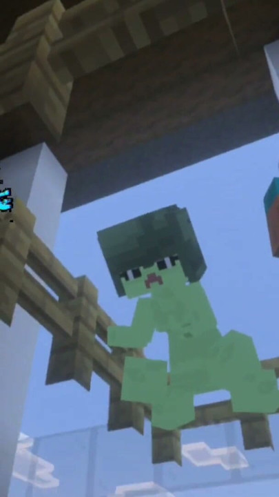 Fete mob din Minecraft Bedrock - Hai să jucăm Minecraft cu niște fete fierbinți | Clip 3