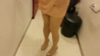 Beige Patent Pumps with Pantyhose Teaser 19