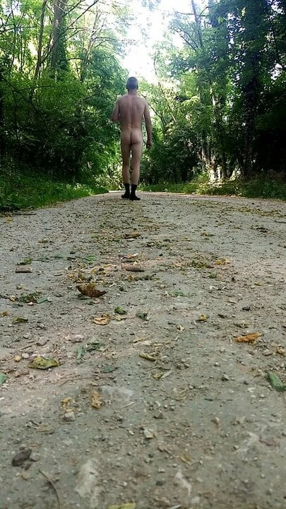 Nude in forest