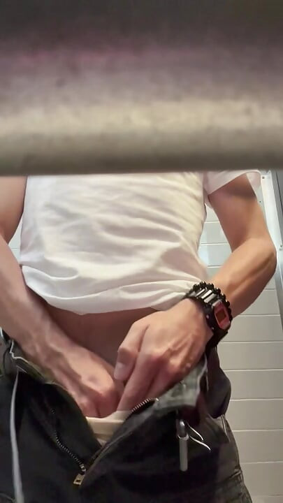 Myself Jerking Off in a Public Stall