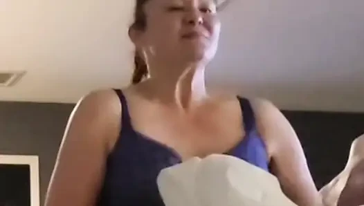 Super sexy cock sucking goddess loves fucking her man's face then his ass she cums so many times loud moans