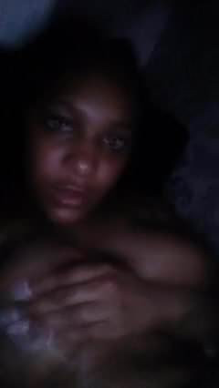 Black beauty is horny and plays with herself