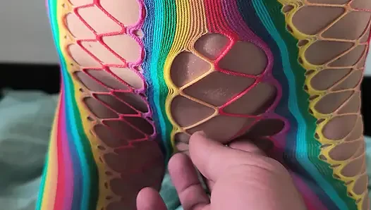 I let my stepbrother admire my body, he follows the outline of my virgin...