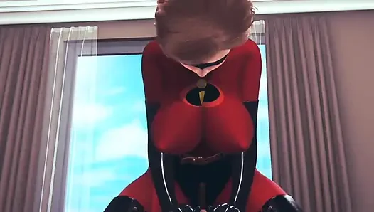 Elastigirl menunggangi