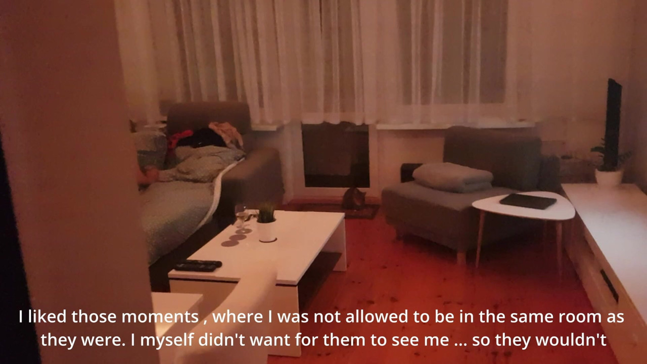 Hubby watching wife have sex with lover in the living room