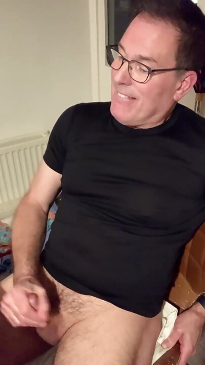 Jerking--off Before Bed at the Table. Nice Ogasm
