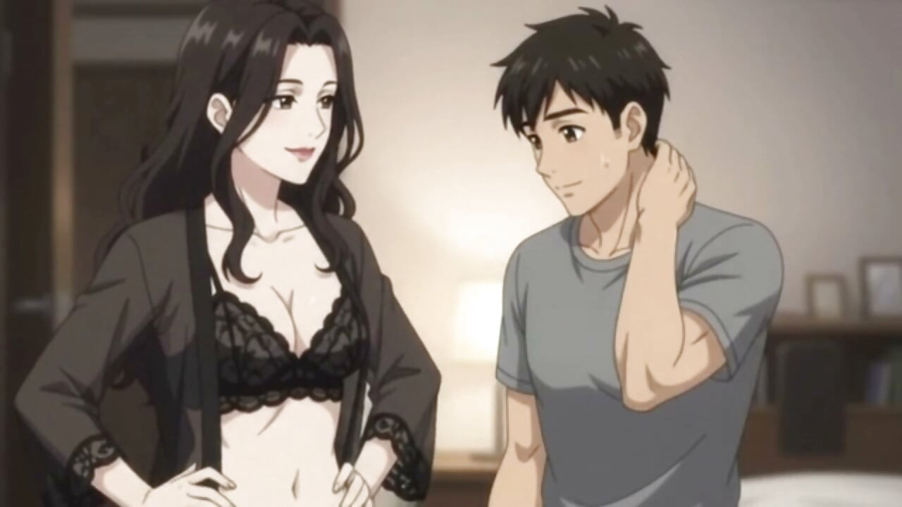 Stepmom's teach Private Lingerie Lesson to her stepson