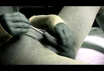 transvestite ladyboy toy  sounding urethral pantyhose nylon