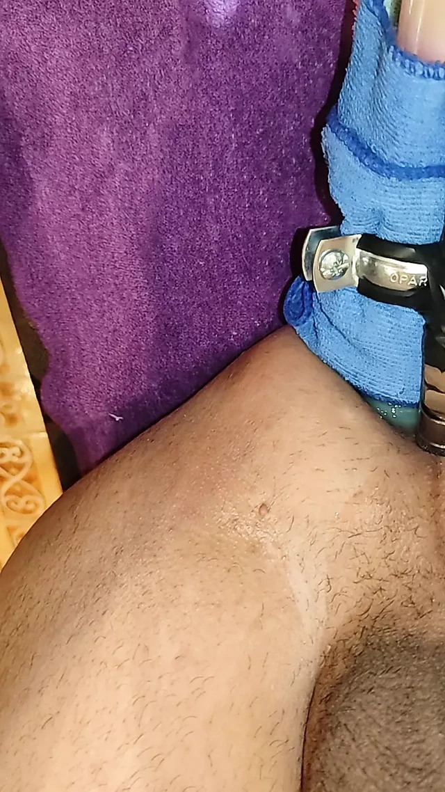 Anal game from dildo