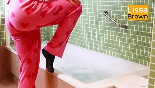 Pink Pijamas in Bubble Bath and Balloon