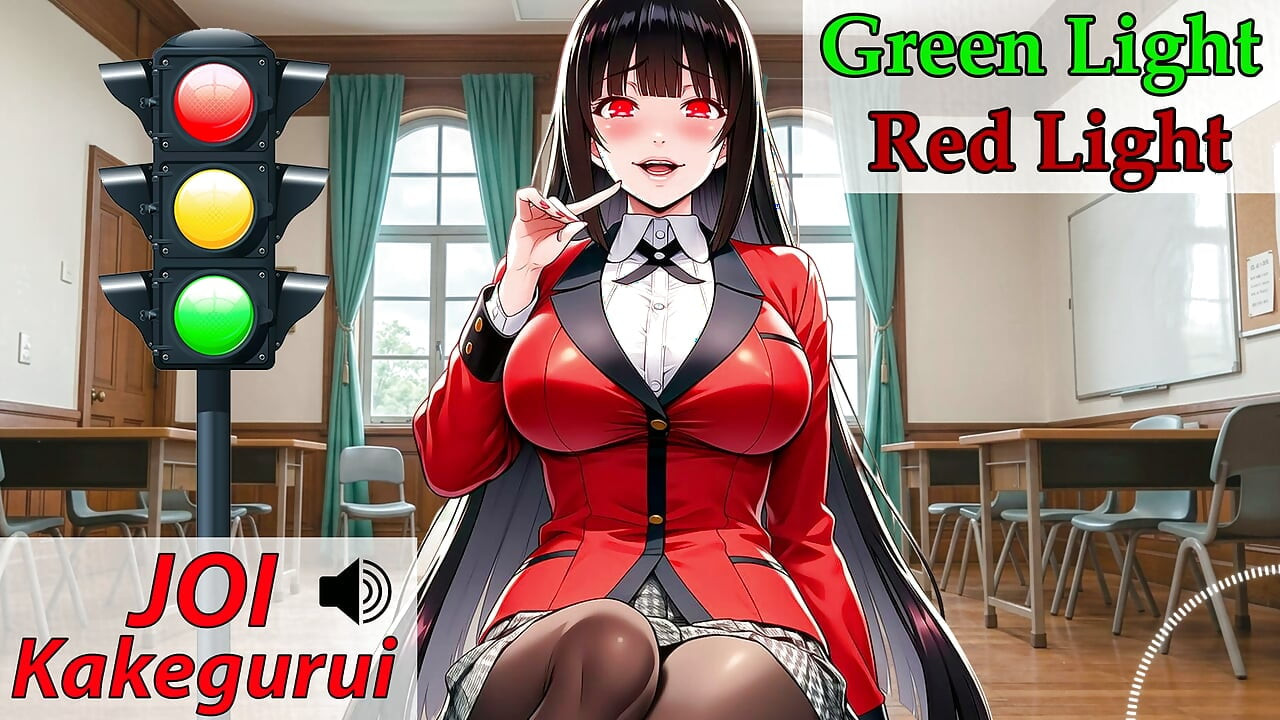 Kakegurui'den Yumeko ile Yeşil Işık, Kırmızı Işık. İngilizce ses. JOI hentai.