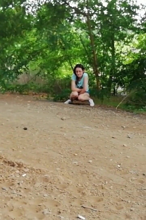 Diana Wears No Panties so She Can Pee Outdoor - Pissing in a Glass in the Middle of the Living Room