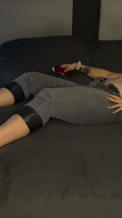 Masturbation on the bed trembling twitching moaning multiple orgasms | Clip 1