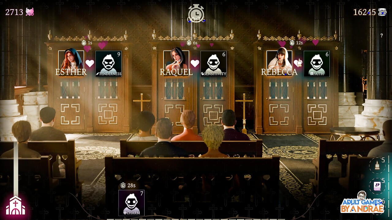 Sisters in Sin Gameplay Part 19 – Helga Caught Fingering in Front of the Altar