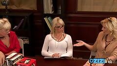 Slutty blonde seduces her coworker and fucks him at the office
