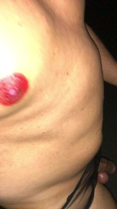 Outdoor only with Nylonpanties Red Nipple Red Toes Pink Plug