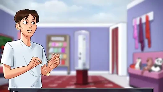 Летняя сага: мачеха целует своего пасынка в общей комнате, эпизод 40