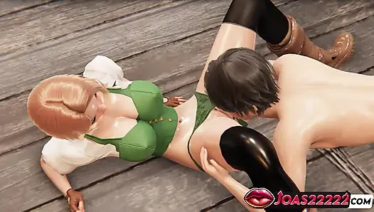 Kaisha rothaarige 3D Animation - nasse muschi lecken, Arsch muschi doppelt fingern, anal-vibrator squirten