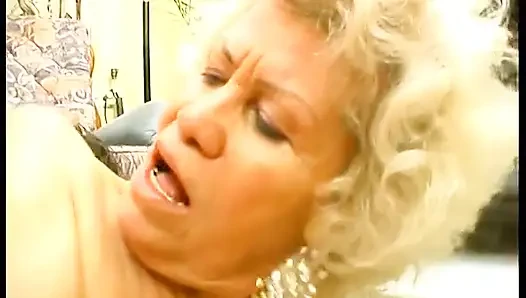 Two horny grannies share big wang