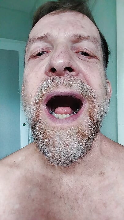 Close up mouth and tongue action