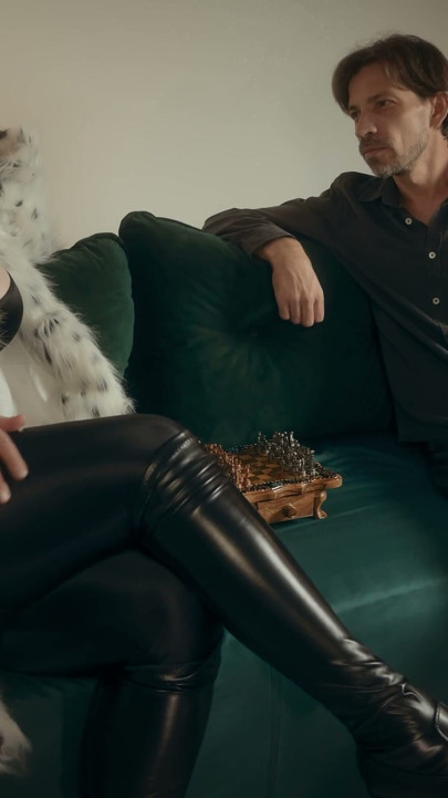 Rich Fur Domina Beats Skinny Loser at Chess Then Milks His Huge Cock Dry - CFNM Femdom Sex