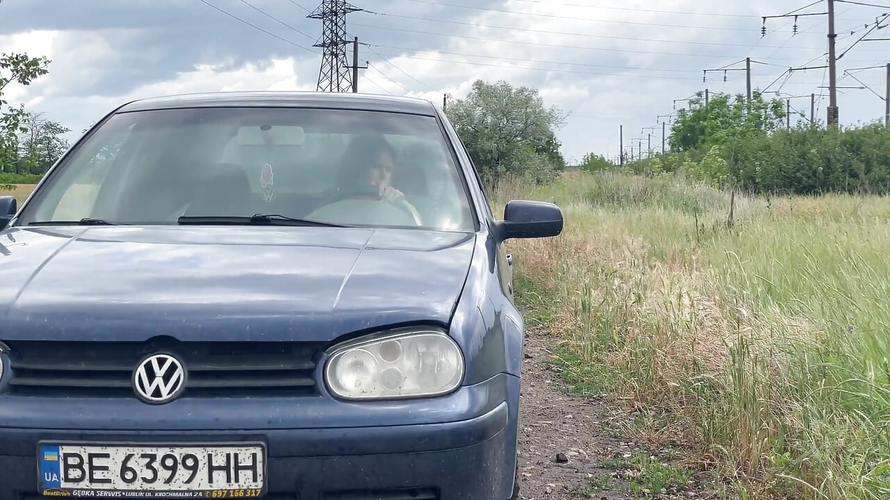 Executive Driver Gets Wet From Revving and Jerks off Her Passenger