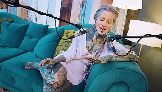 I talk about A - authentic - ASMR - Podcast - Talking - tattoo girl model goth punk dreadlocks