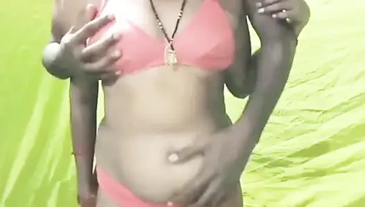 Radha bhabhi aap toh panty bra mein bahut hot and sexy dikha rahi ho mera pendant stand ho gaya aap dekh kar please bhabhi ji calm my penis ko calm karo do. husband's younger brother