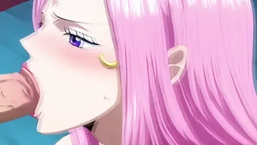 One Piece, хентай - Bonney с большими грудями в действии