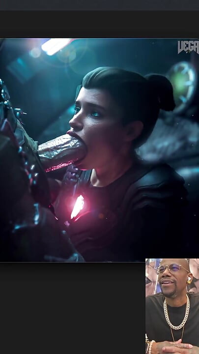 The Doom Slayer Getting His Cock Deepthroated by a Slut