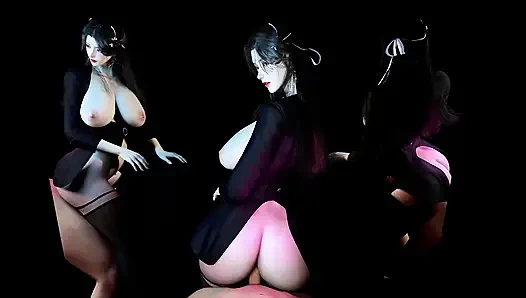 Колготание с большими - 3D-анимация, хентай