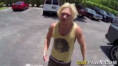 GPW Blonde muscle surfer dude needs cash