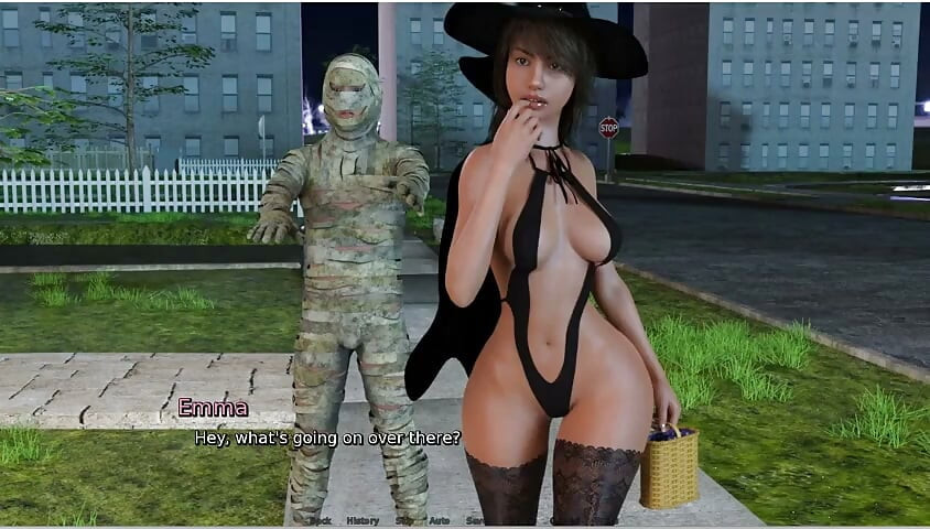 Laura Lustful Secret - Joc de roluri - Povești de Halloween partea 1 - Emma se alătură petrecerii adevărului sau provocarei de Halloween