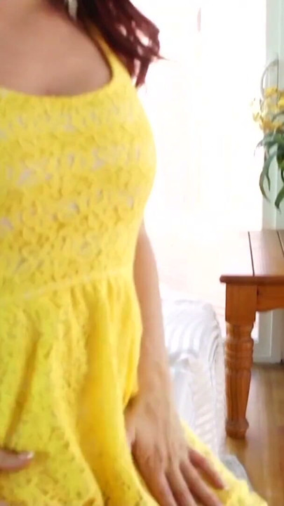 Chubby redhead wife Melody Jordan is delighted to have her neighbor visit | Clip 1
