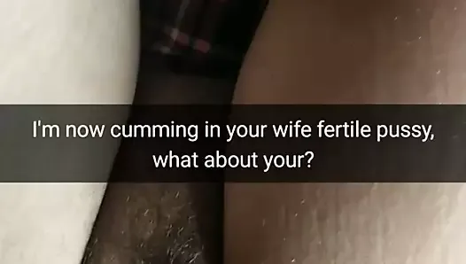 Her lover cum inside my wife fertile pussy and mocking me