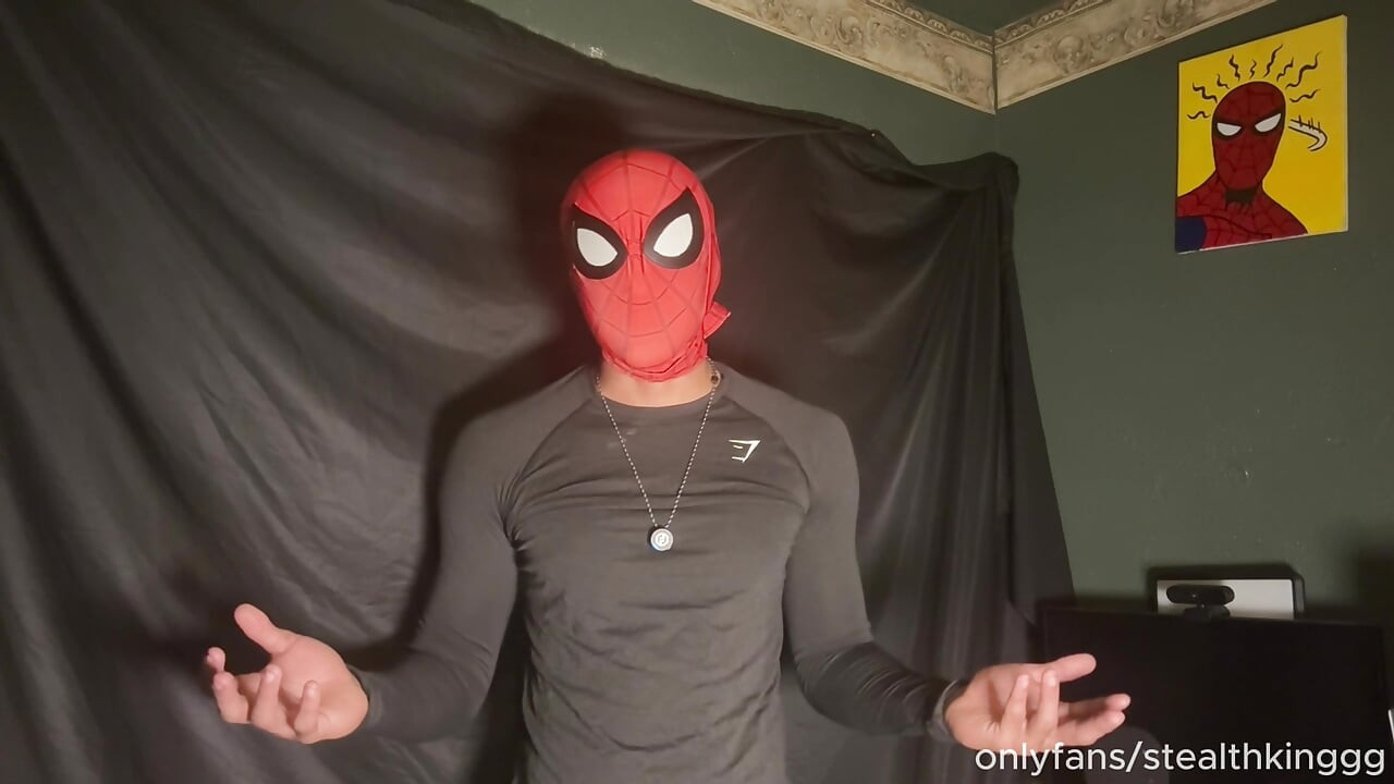 Spider-man Mask Edging Fantasy: Jerking My Hard Cock for Gwen Stacy Until Miles Morales Destroy My Cumshot