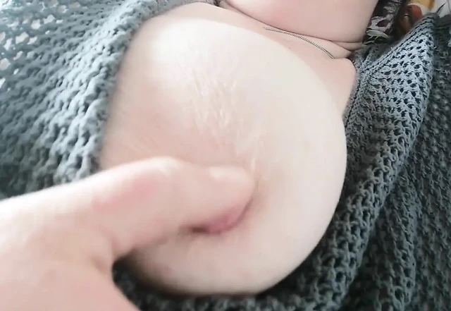 Nipple orgasm in fishnets