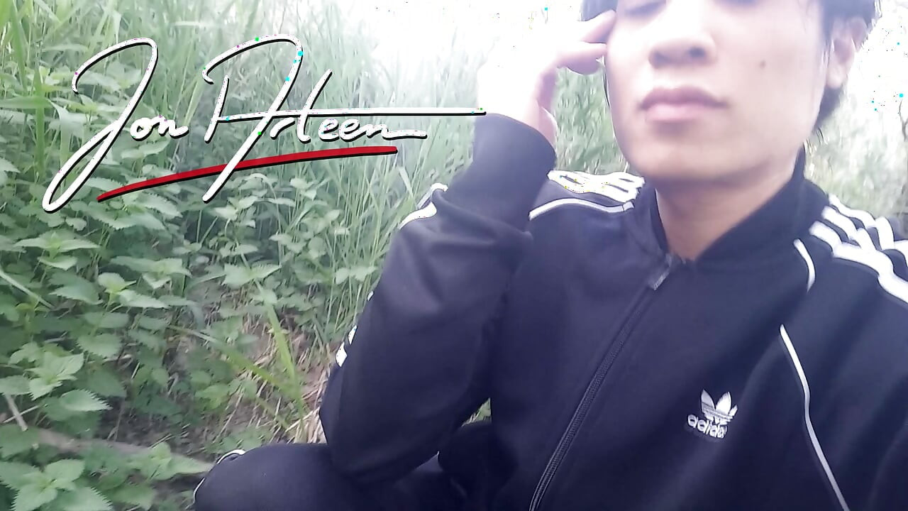 Twink's endless precum, big cumshots, replay, slow motion, compilation, Asian boy in adidas tracksuits, freeballing