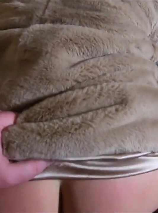 Naked in My Fur Coat, Deep Blowjob, Doggy Fuck and Cum on Satin Lining