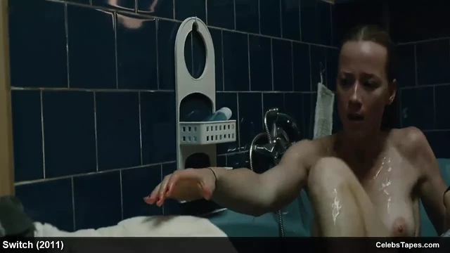 Blonde celebrity Karine Vanasse exposes her gorgeous body