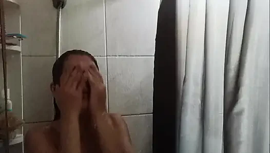 Milf taking a shower