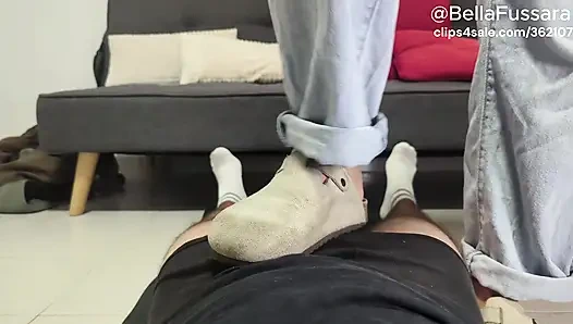 POV Trample Therapie: Soft Cock and Body Trampling Footjob - socks, barefoot, shoes! - Bellafussara