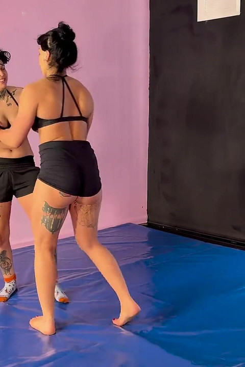 Two Hot Girls Grappling
